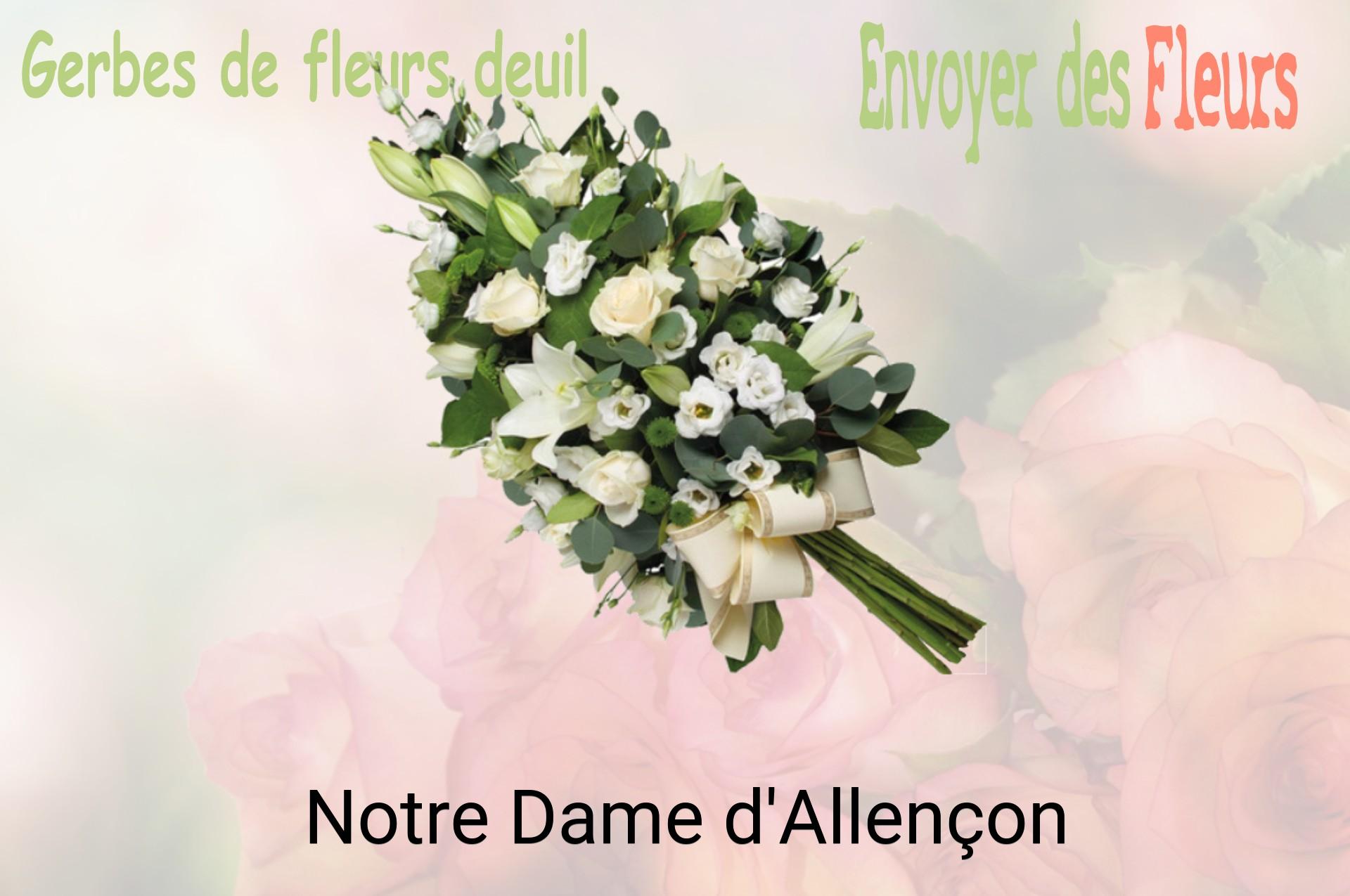 Gerbe de fleurs de deuil livrée à Notre-Dame-d'Allençon